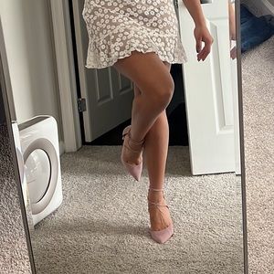 Dusty Rose Suede Heels